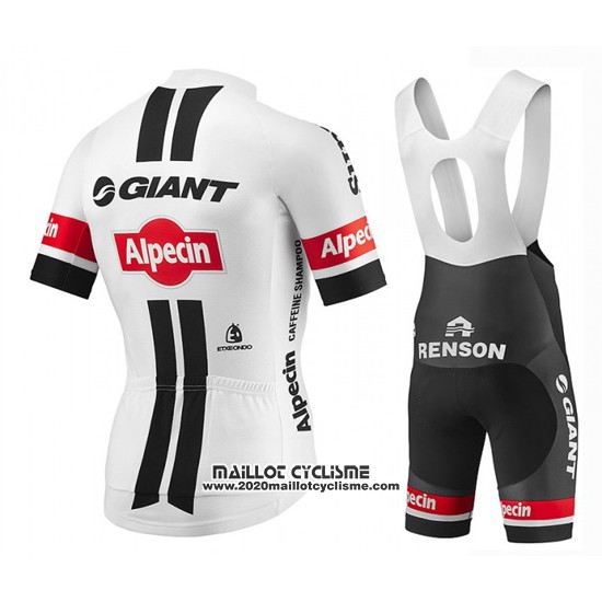 2016 Maillot Ciclismo Giant Alpecin Blanc et Rouge Manches Courtes et Cuissard